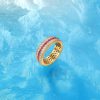 Women's 925 Sterling Silver Flashing Rose Ruby Row Diamond Ring – Elegant & Sparkling Design - Image 2