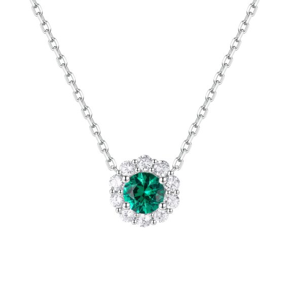 Women's 925 Silver Emerald Pendant Necklace – Elegant & Timeless Jewelry