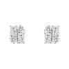 Women's 925 Silver Geometric Earrings with White Diamonds – Elegant & Modern Design